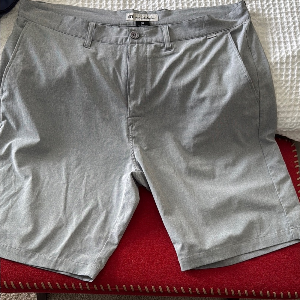 Travis Mathew Gray Flat Front Shorts